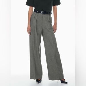 Grey Babaton Wide Leg trousers. Founder Pant